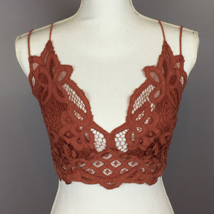 FREE PEOPLE Adella Lace Bralette - Copper